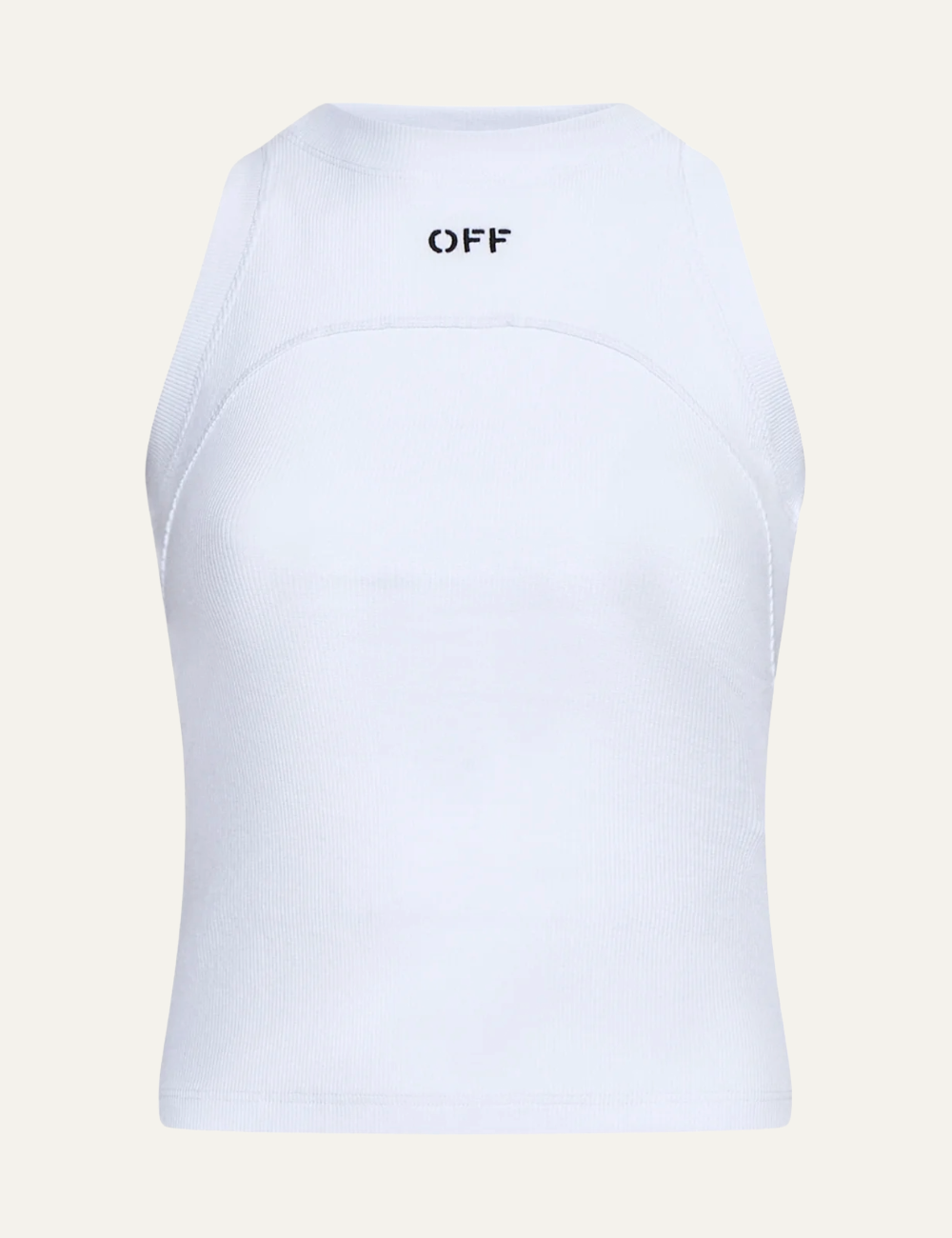 OFF WHITE OFF STAMP RIB ROU TANK TOP WHITE