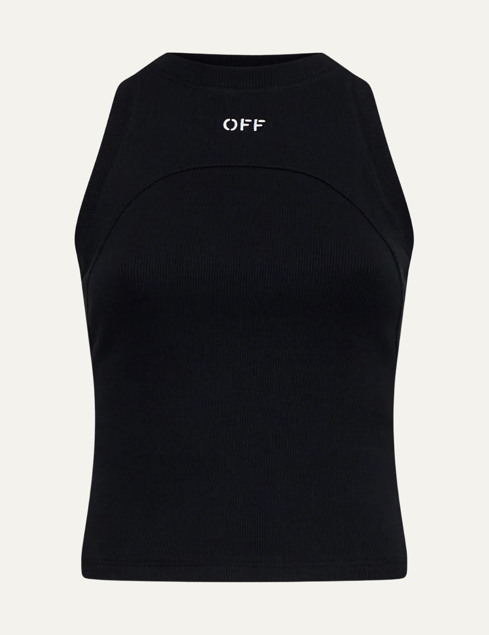 OFF WHITE OFF STAMP RIB ROU TANK TOP BLACK