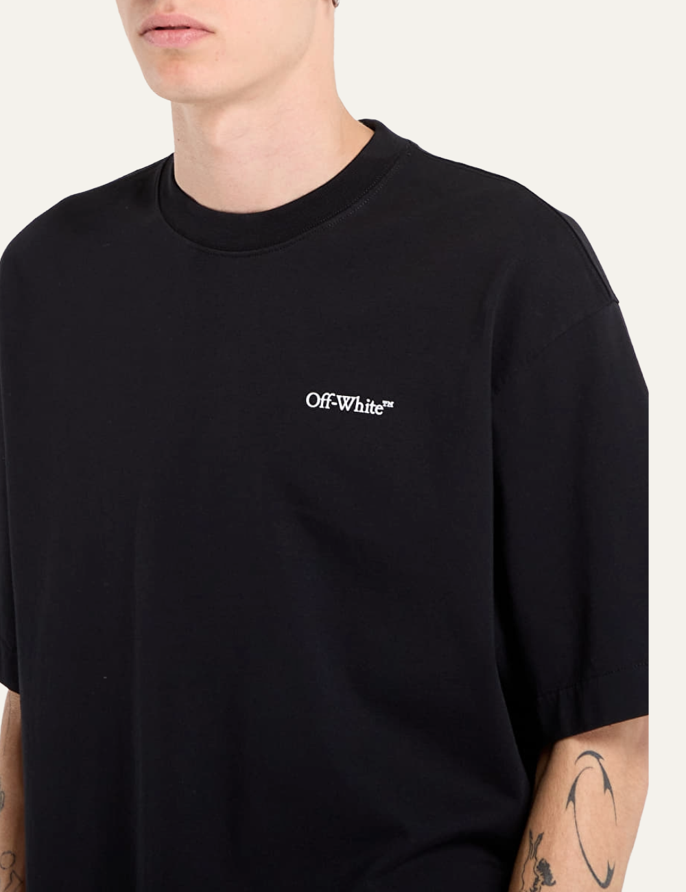 OFF WHITE HALF ARROW SKATE S/S TEE BLACK WHITE