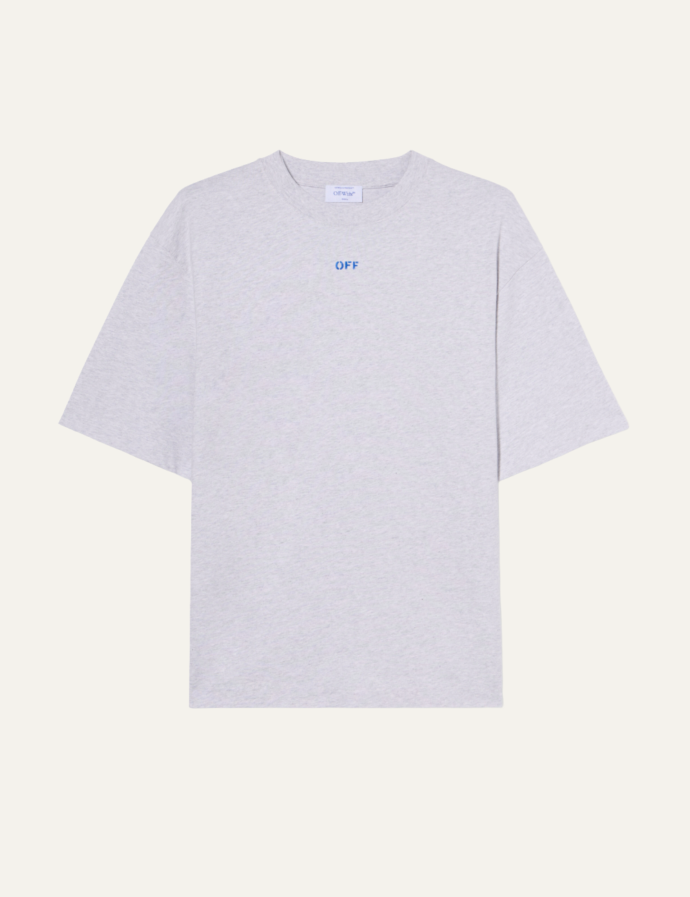 OFF WHITE STENCIL ARROW SKATE TEE GREY MELANGE