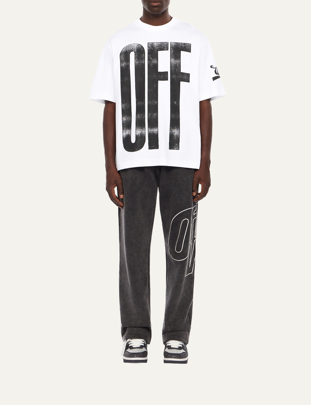 OFF WHITE BIG OFF DIAG SKATE S/S TEE