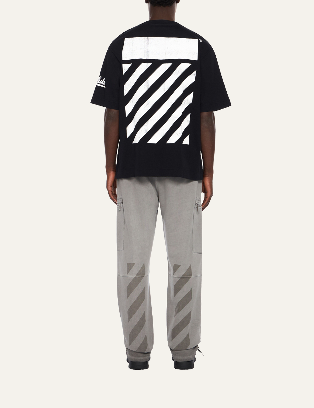 OFF WHITE BIG OFF DIAG SKATE S/S TEE