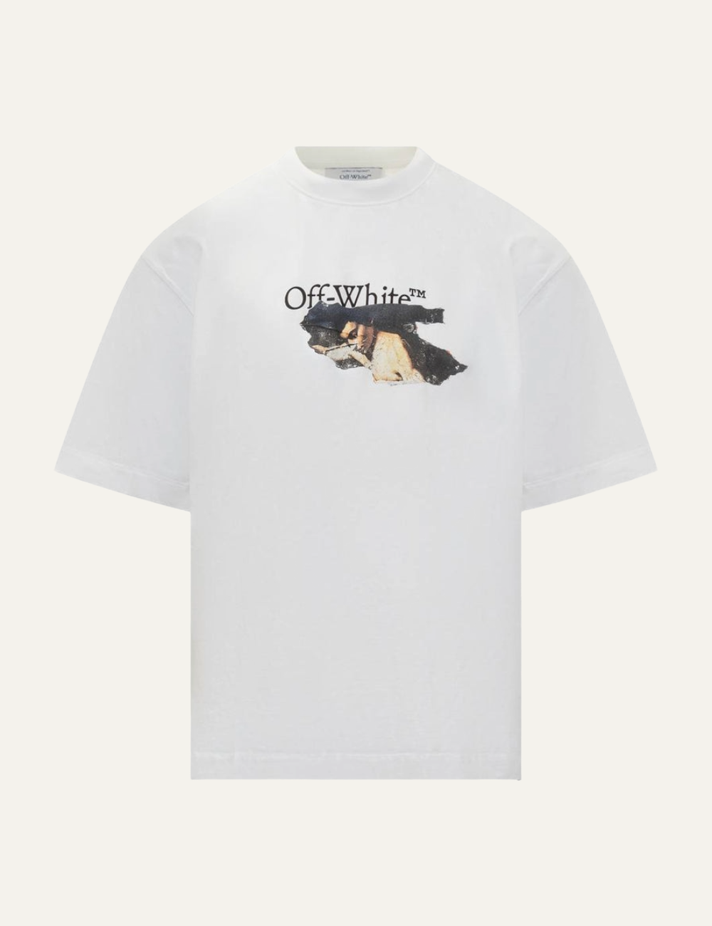 OFF WHITE PAINT ARROW SKATE S/S CREWNECK TEE WHITE
