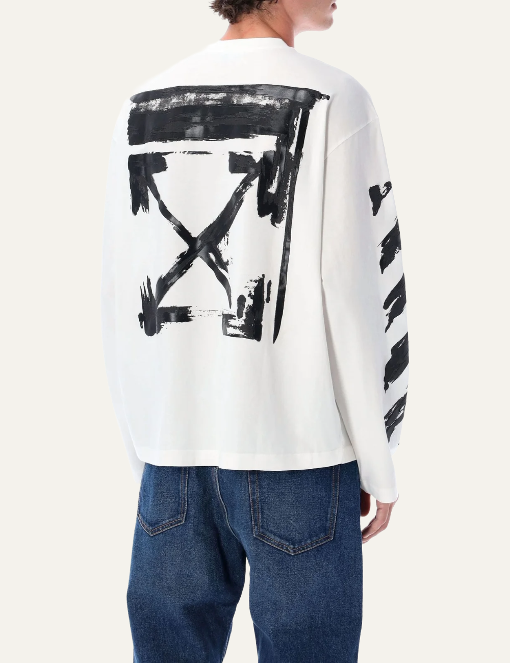 OFF WHITE INK ARROW 90S SKATE L/S TEE WHITE
