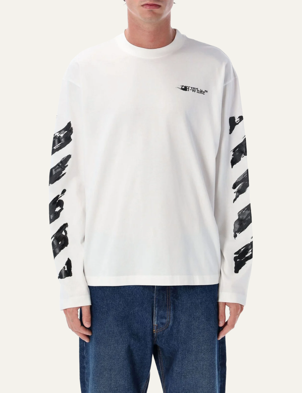 OFF WHITE INK ARROW 90S SKATE L/S TEE WHITE