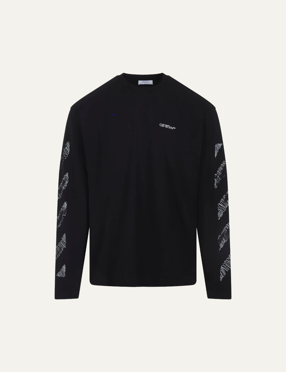 OFF WHITE SCRIBBLE DIAGS 90S SKATE L/S TEE BLACK