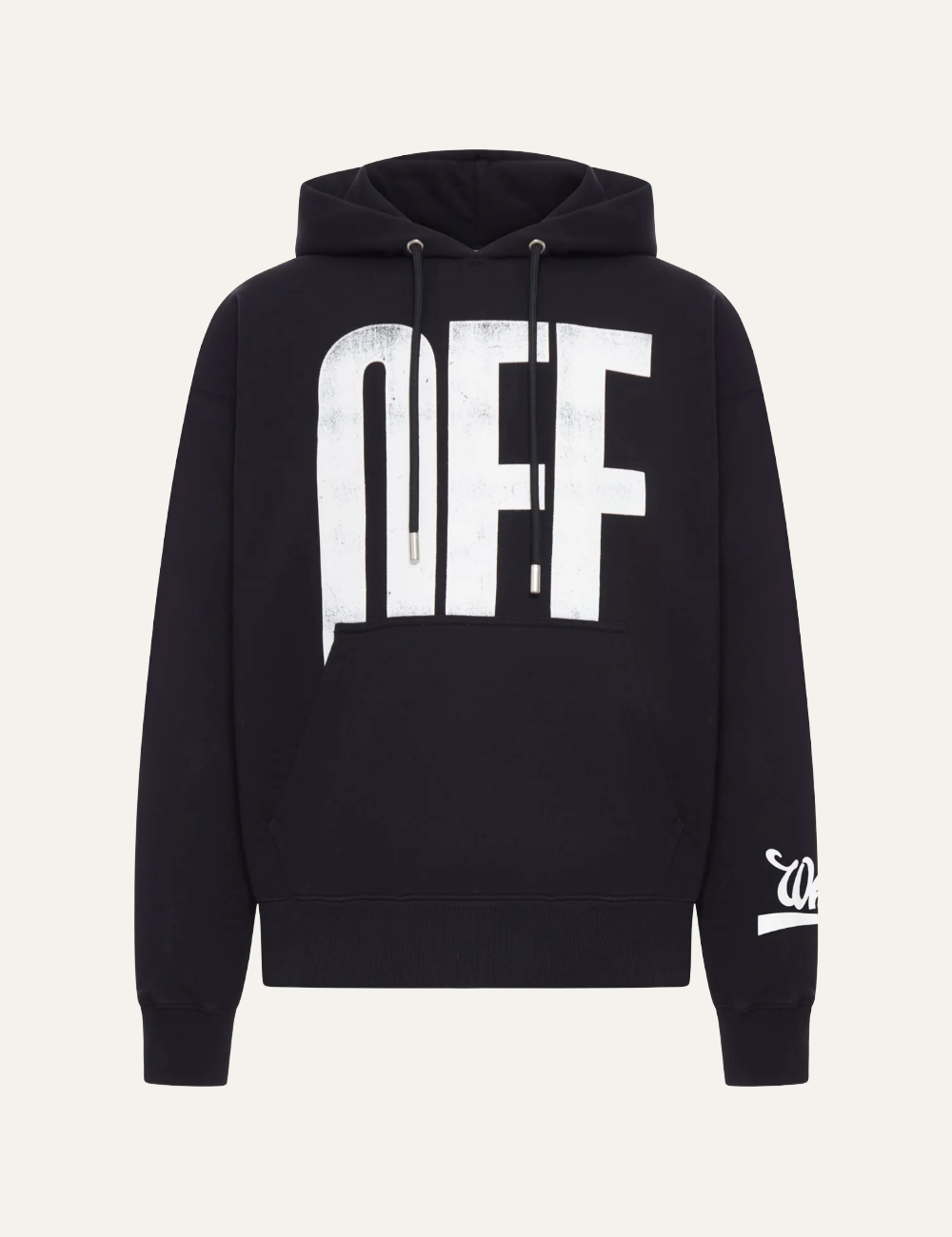 OFF WHITE BIG OFF DIAG SKATE HOODIE BLACK