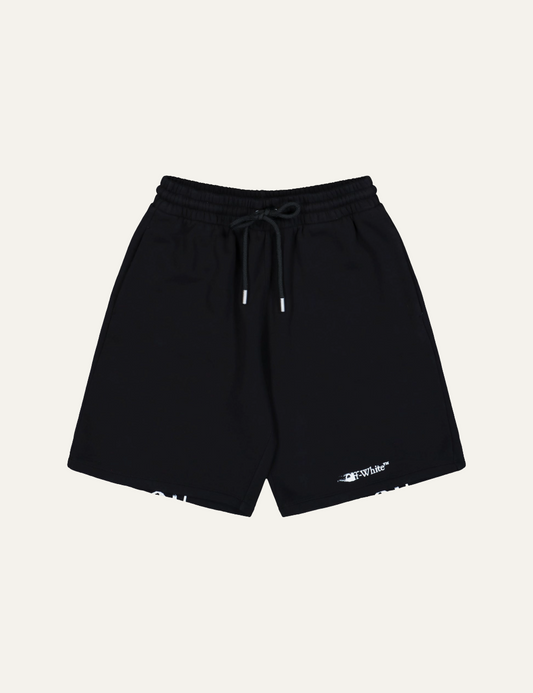 OFF WHITE INK ARROW SKATE SWEATSHORTS BLACK