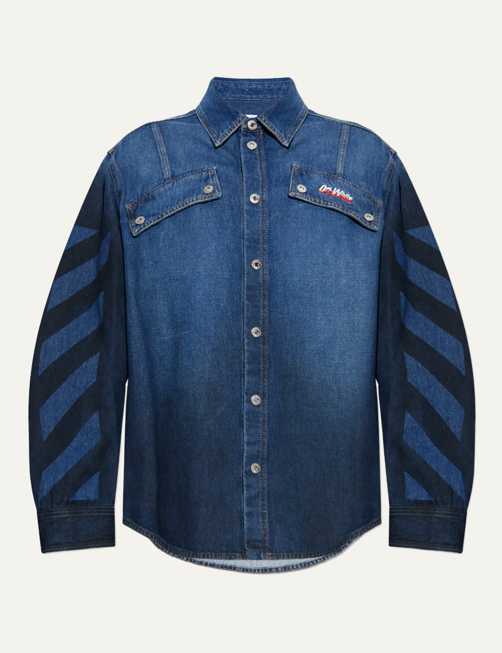 OFF WHITE SPRAY DIAG DEN MILIT SHIRT