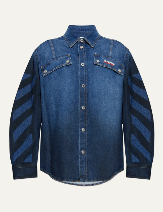 OFF WHITE SPRAY DIAG DEN MILIT SHIRT