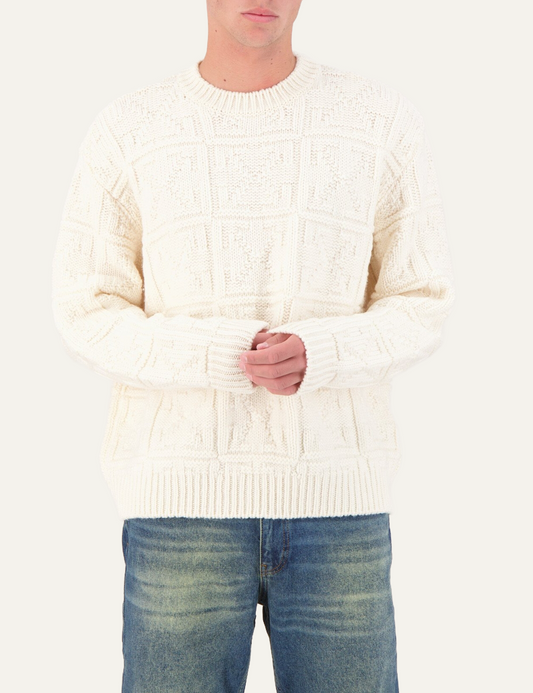 OFF WHITE ARROW AO 3D STITCH KNI CREWNECK