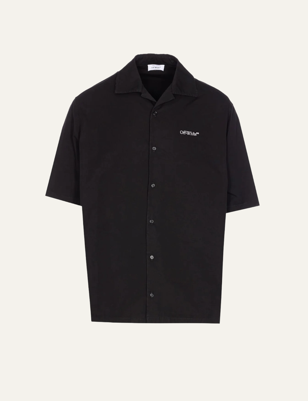 OFF WHITE BRUSH ARROW BOWLING SHIRT BLACK