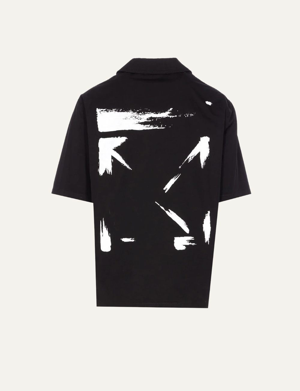 OFF WHITE BRUSH ARROW BOWLING SHIRT BLACK