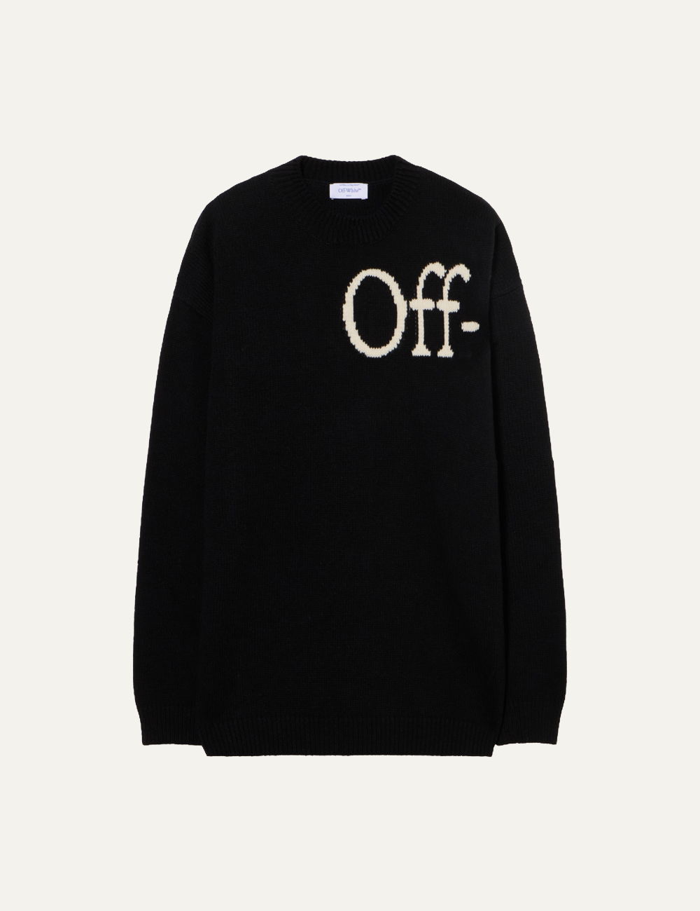 OFF WHITE BOOKISH SHARED KNIT CREWNECK