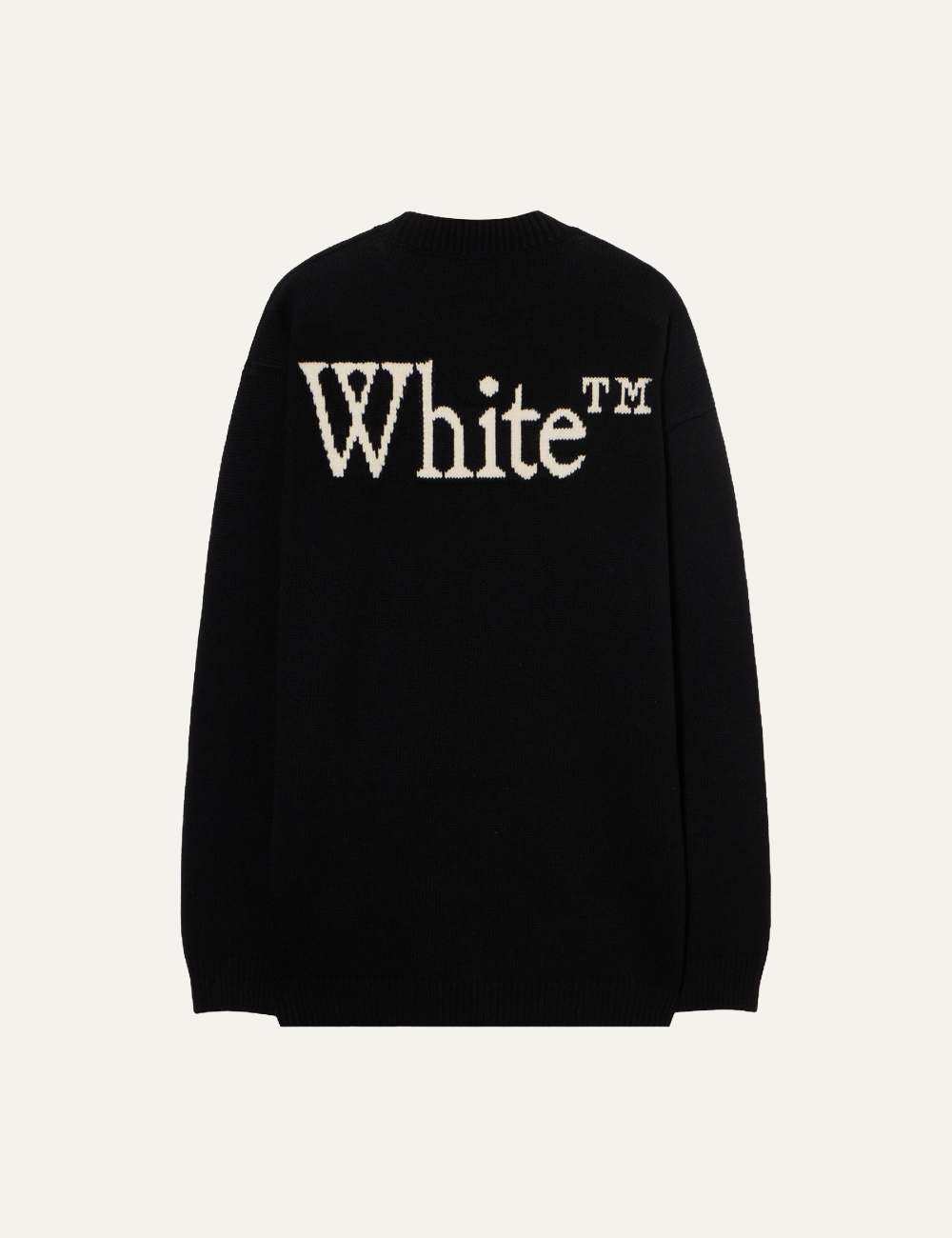 OFF WHITE BOOKISH SHARED KNIT CREWNECK