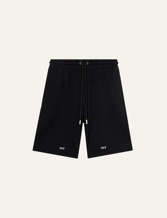 OFF WHITE NEWSPAPER ARR SKATE SWEATSHORT