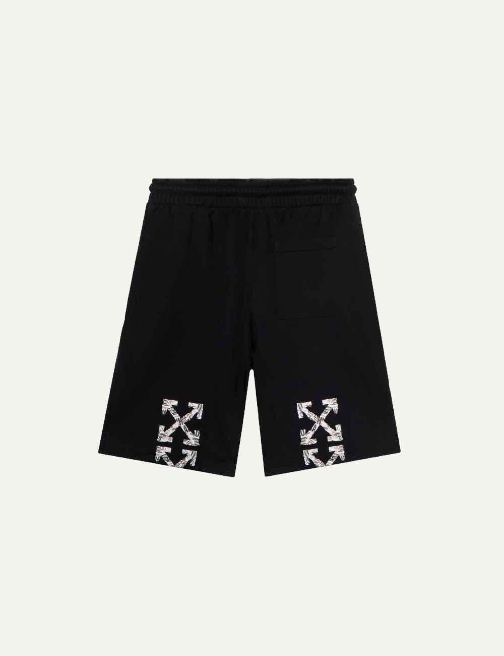 OFF WHITE NEWSPAPER ARR SKATE SWEATSHORT