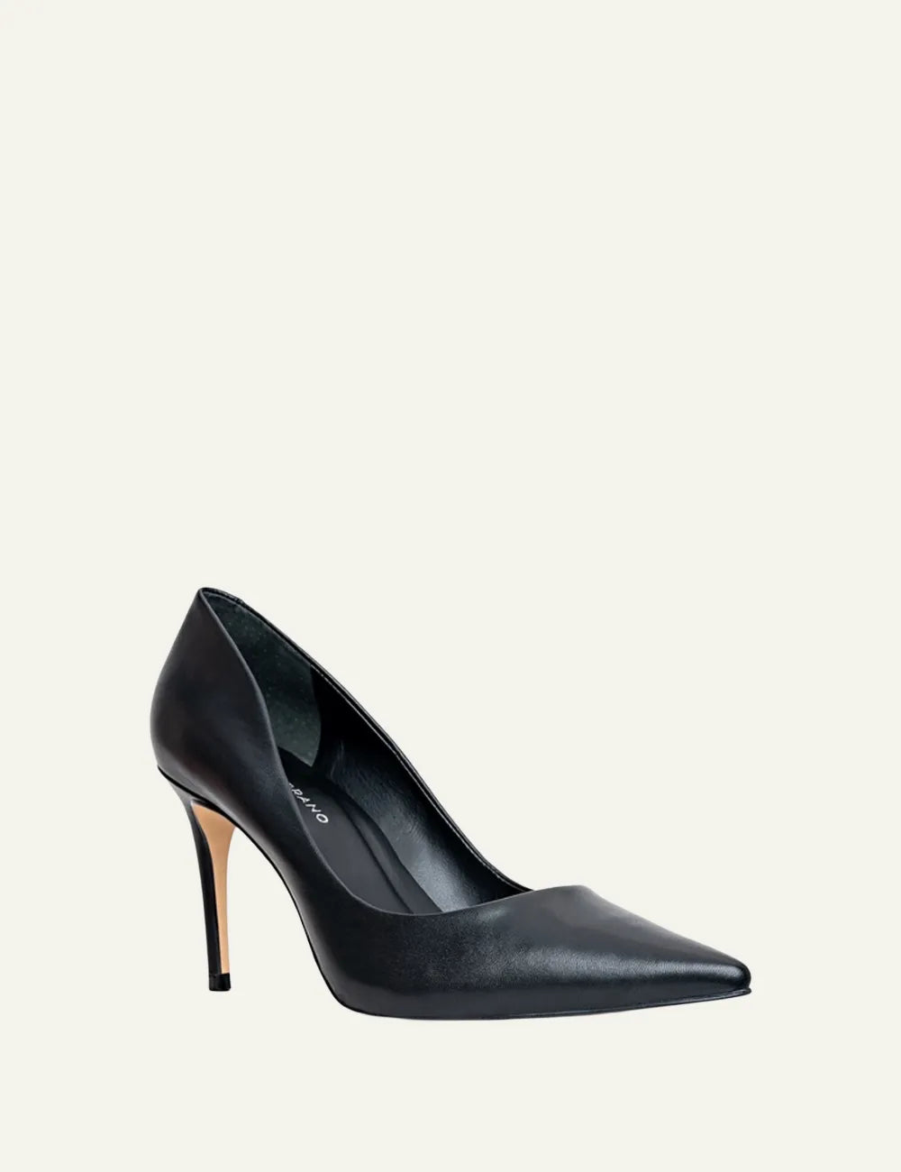 CARRANO BLACK CLASSIC LEATHER HEELS