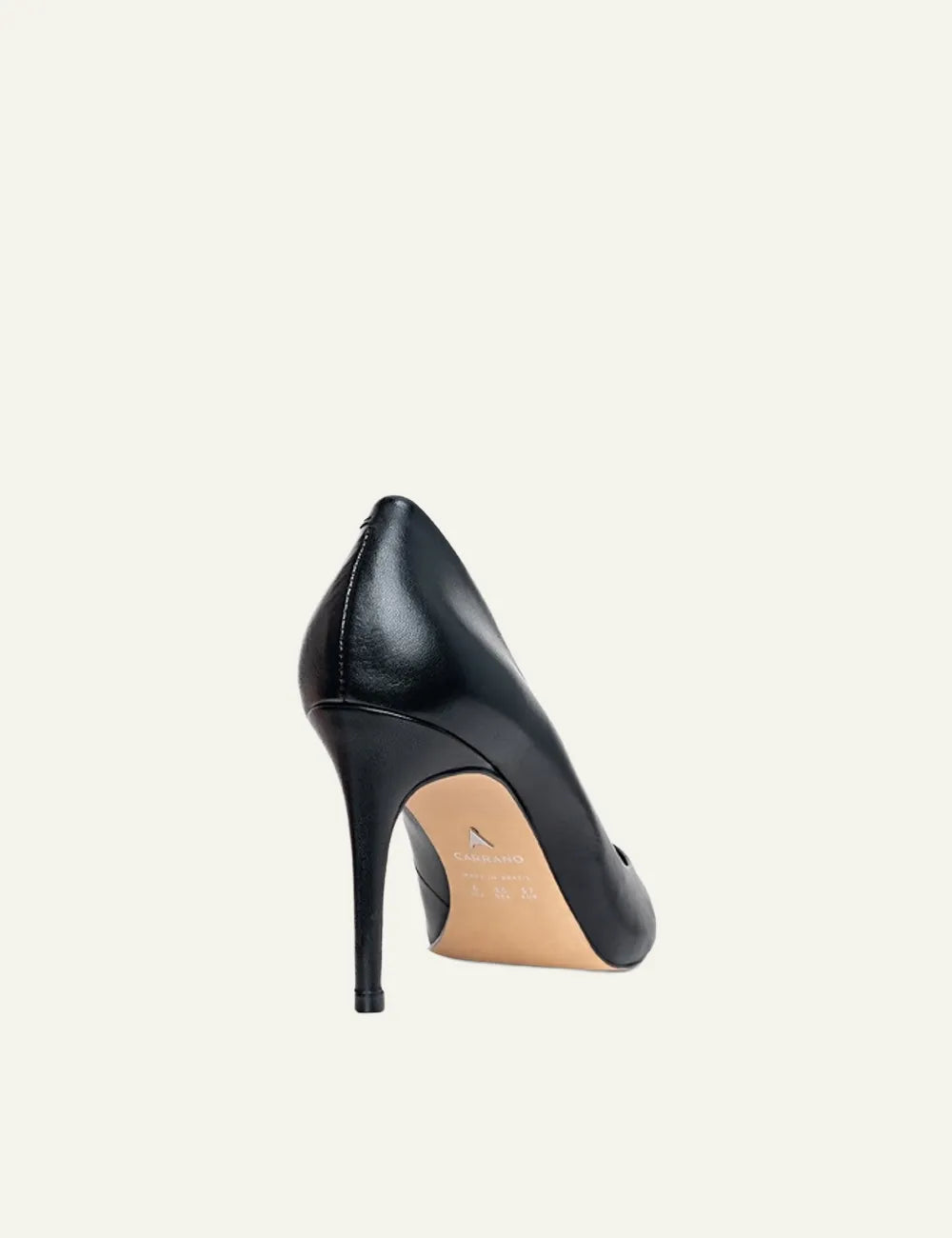 CARRANO BLACK CLASSIC LEATHER HEELS