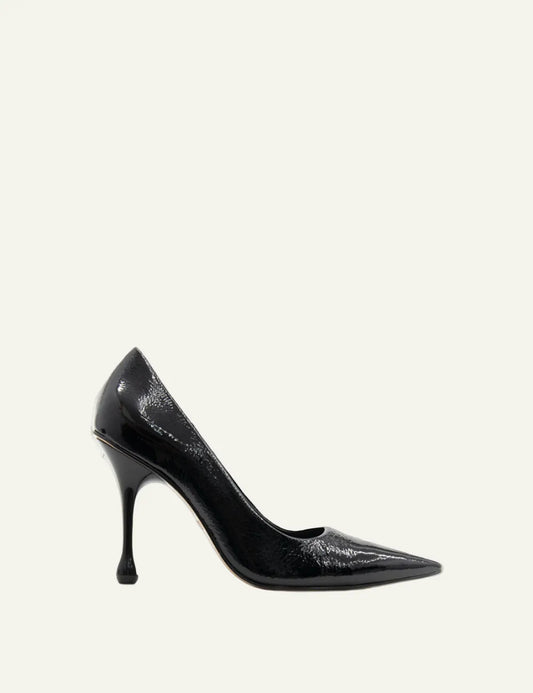 CARRANO LEATHER BLACK HEELS