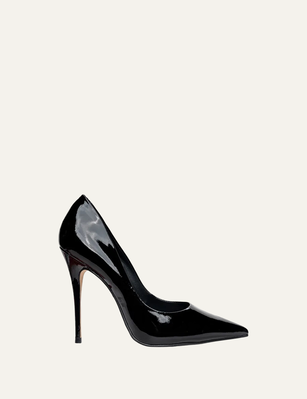 CARRANO BLACK VERNI LEATHER HEELS 11CM