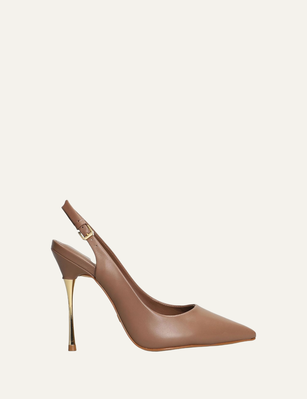 CARRANO LEATHER SLINGBACK HEELS MOCHA