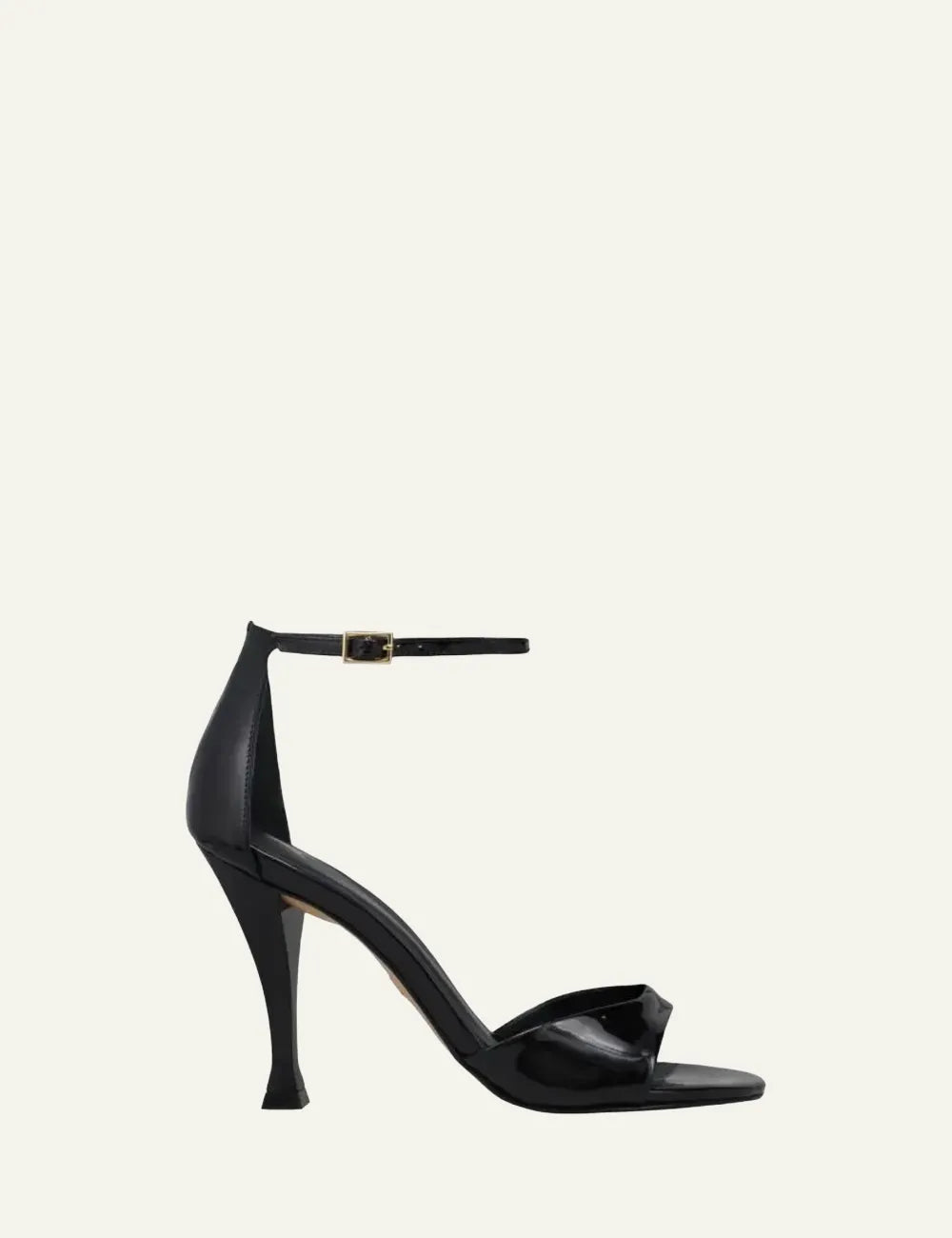 CARRANO BLACK VERNI LEATHER SANDALS