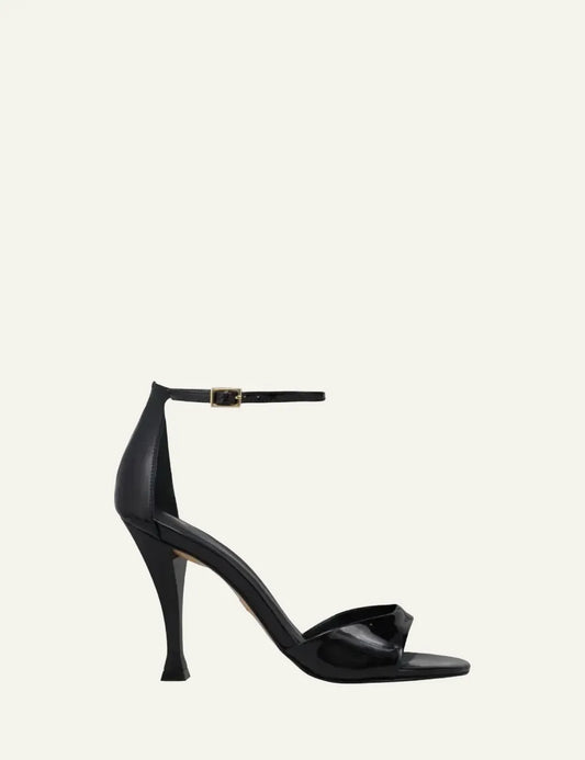 CARRANO BLACK VERNI LEATHER SANDALS