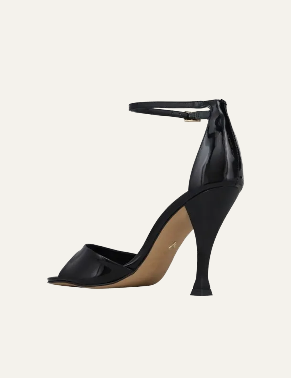 CARRANO BLACK VERNI LEATHER SANDALS