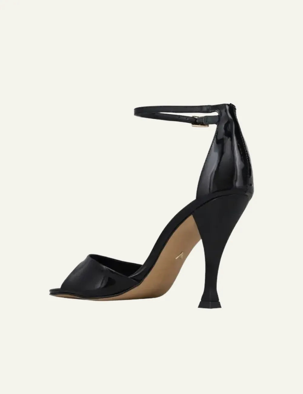 CARRANO BLACK VERNI LEATHER SANDALS