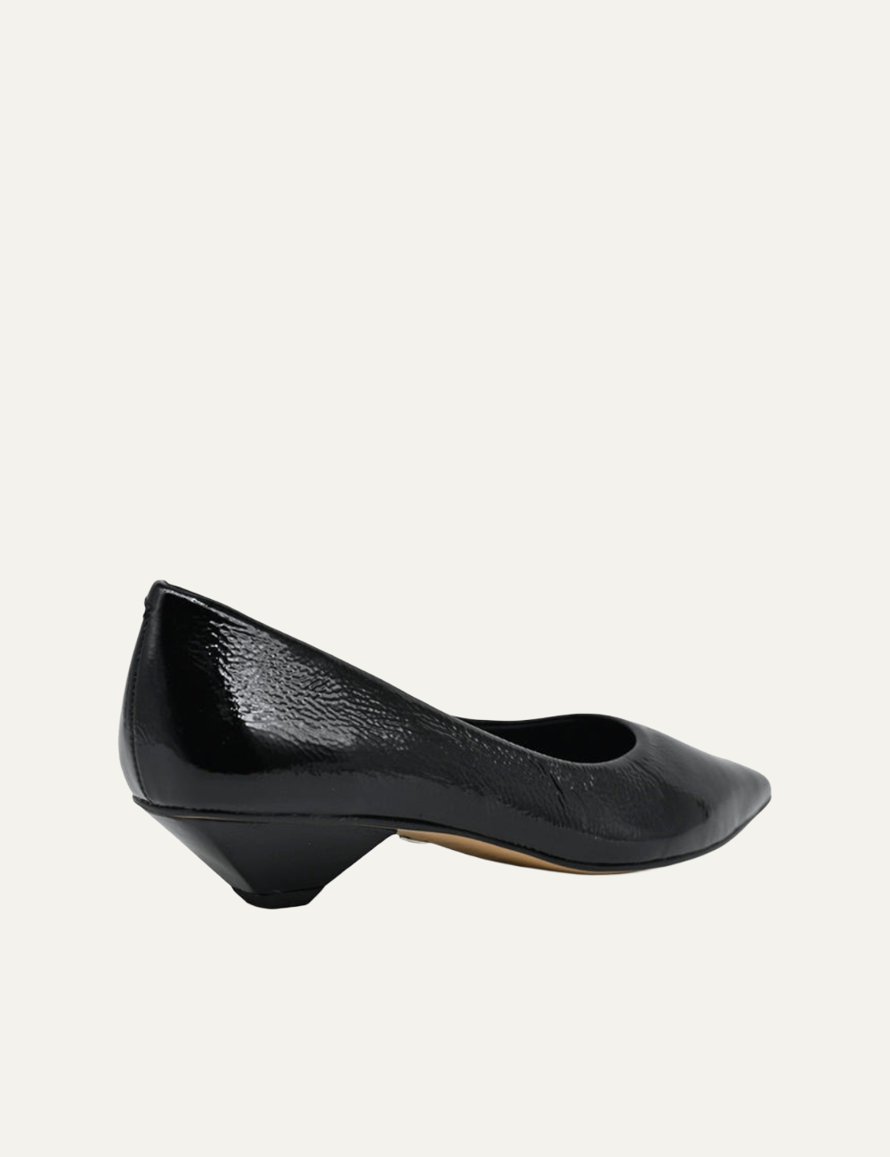 CARRANO BLACK LEATHER KITTEL HEELS