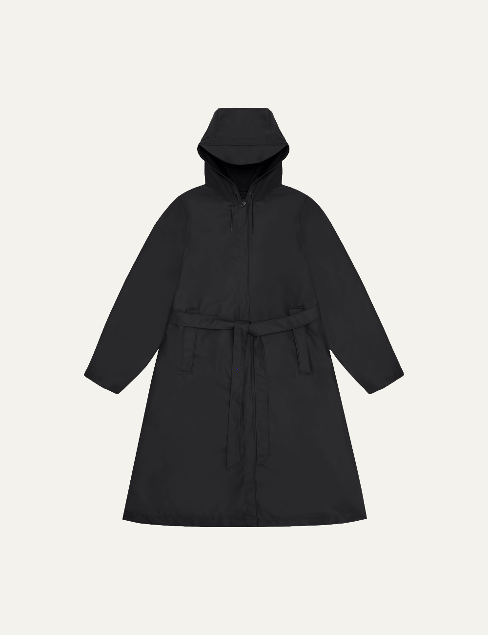 RAINS A-Line Longer Jacket W3 Black