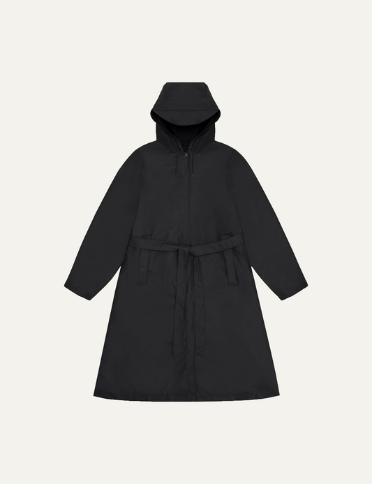 RAINS A-Line Longer Jacket W3 Black
