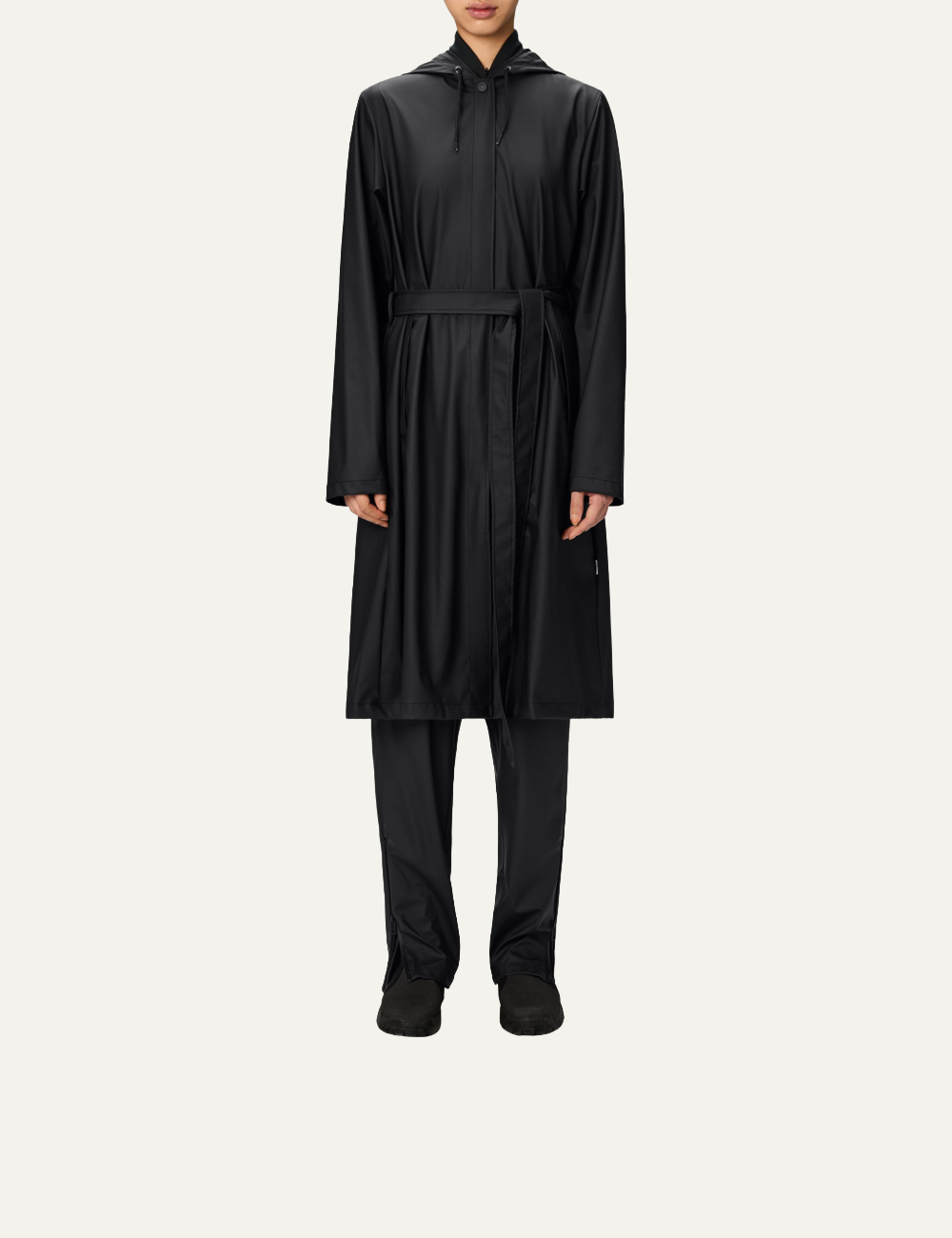 RAINS A-Line Longer Jacket W3 Black