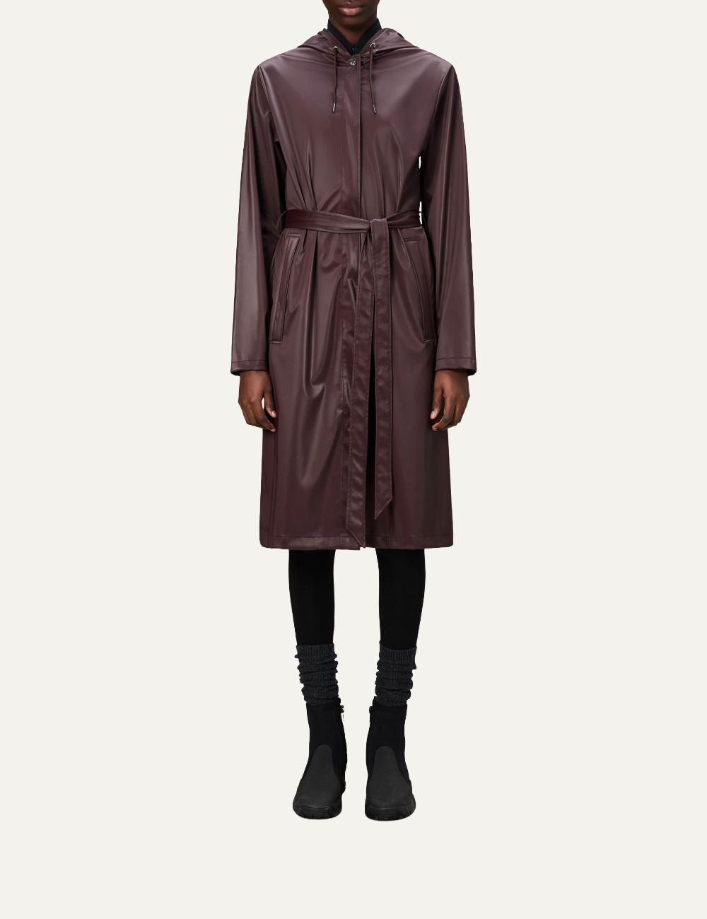 RAINS A-Line Longer Jacket W3 Depth