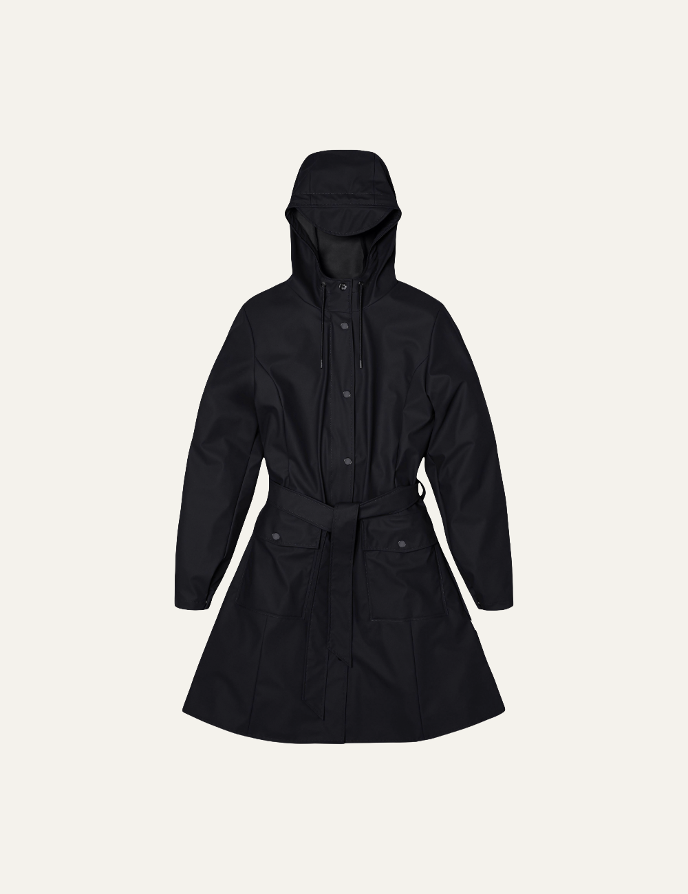 RAINS Curve Long Jacket W3 Black