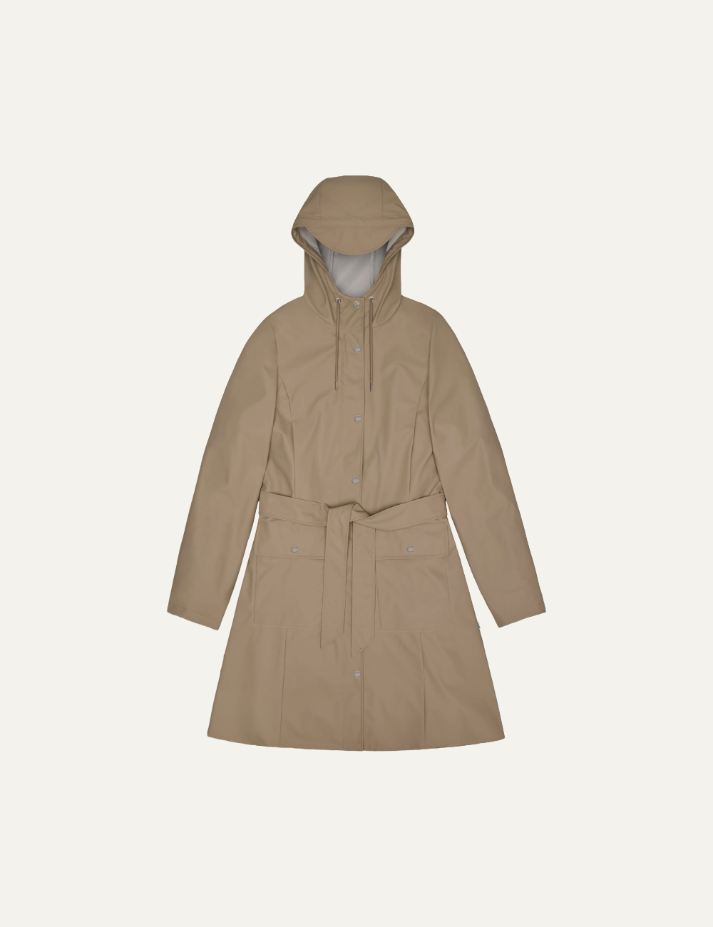 RAINS Curve Long Jacket W3 Beige