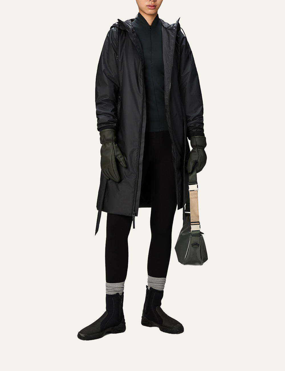 RAINS LOGJA LONG JACKET CURVE