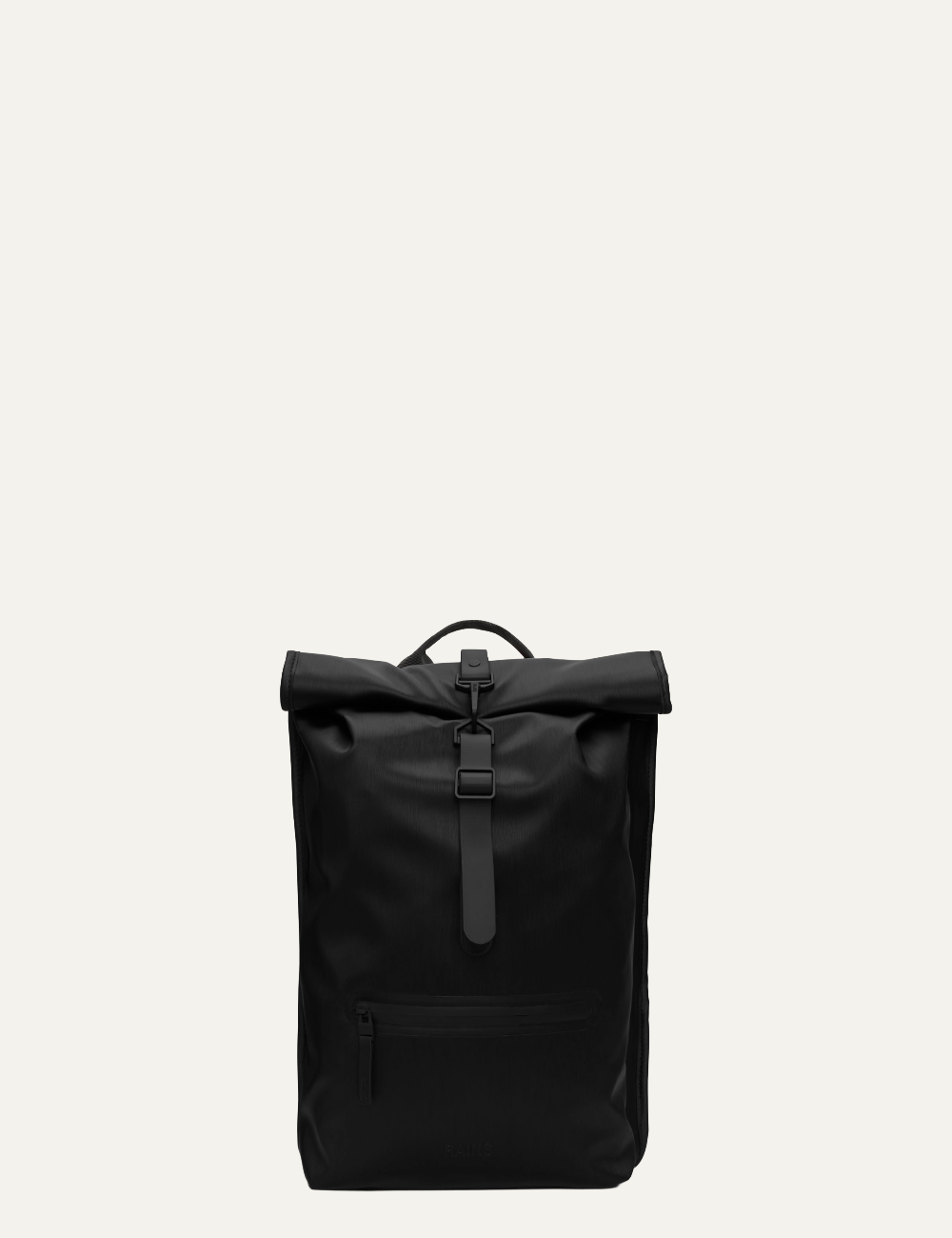 RAINS Rolltop Rucksack W3 Black Grain