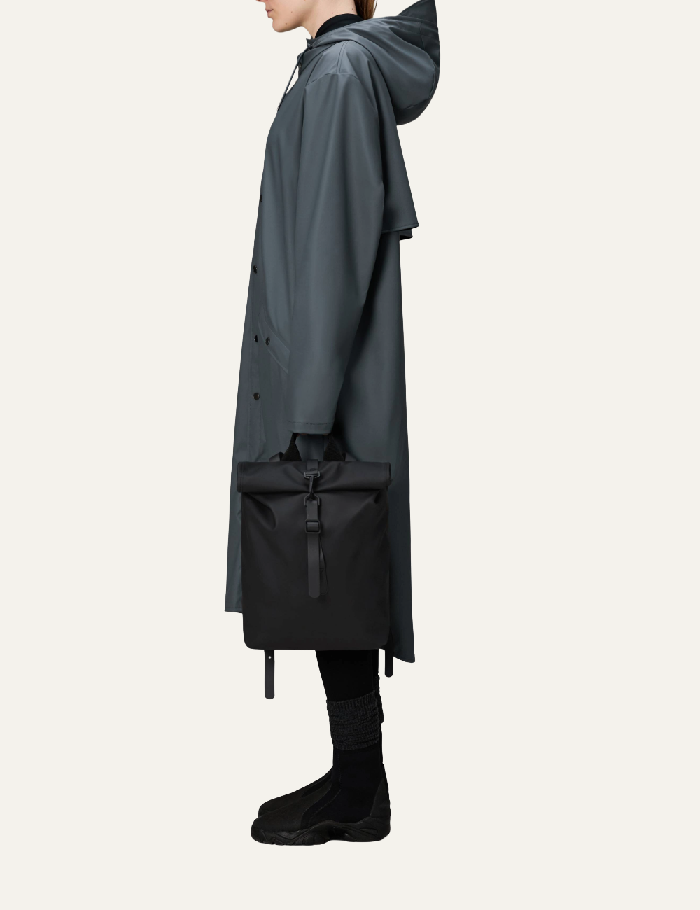 RAINS Rolltop Rucksack Mini W3 Black