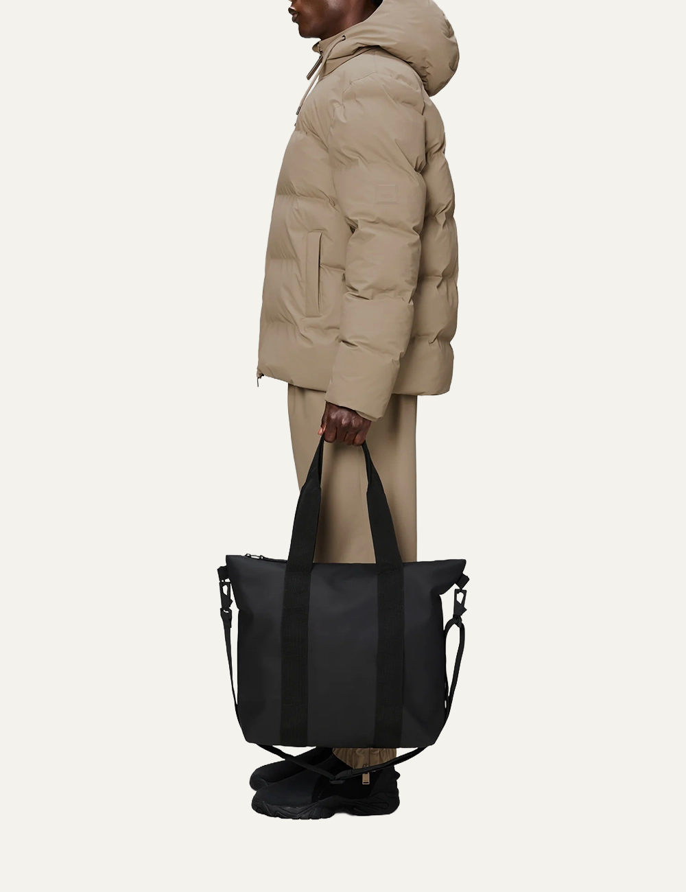 RAINS TOTE BAG MINI W3 BLACK