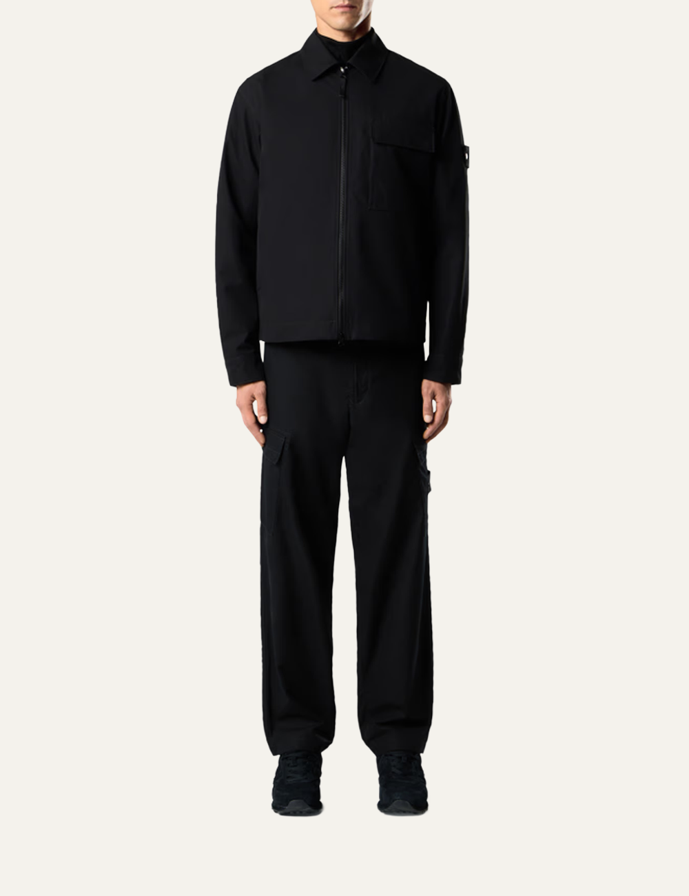 STONE ISLAND OVERSHIRTS BLACK