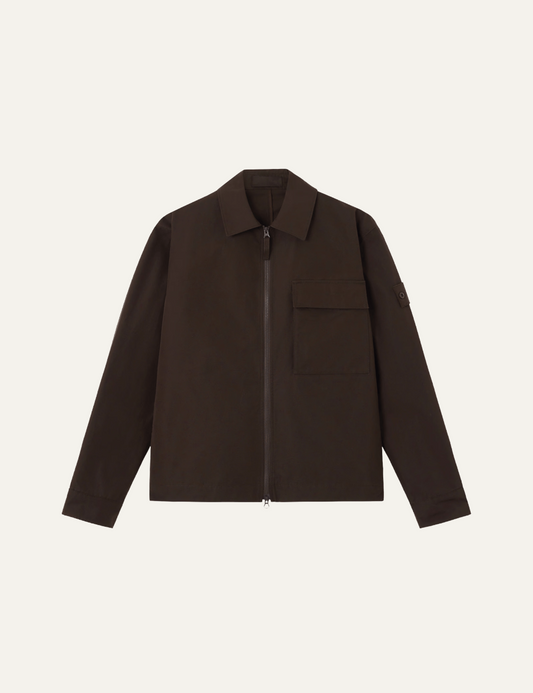STONE ISLAND GHOST WATERPROOF COTTON CANVAS SHIRT