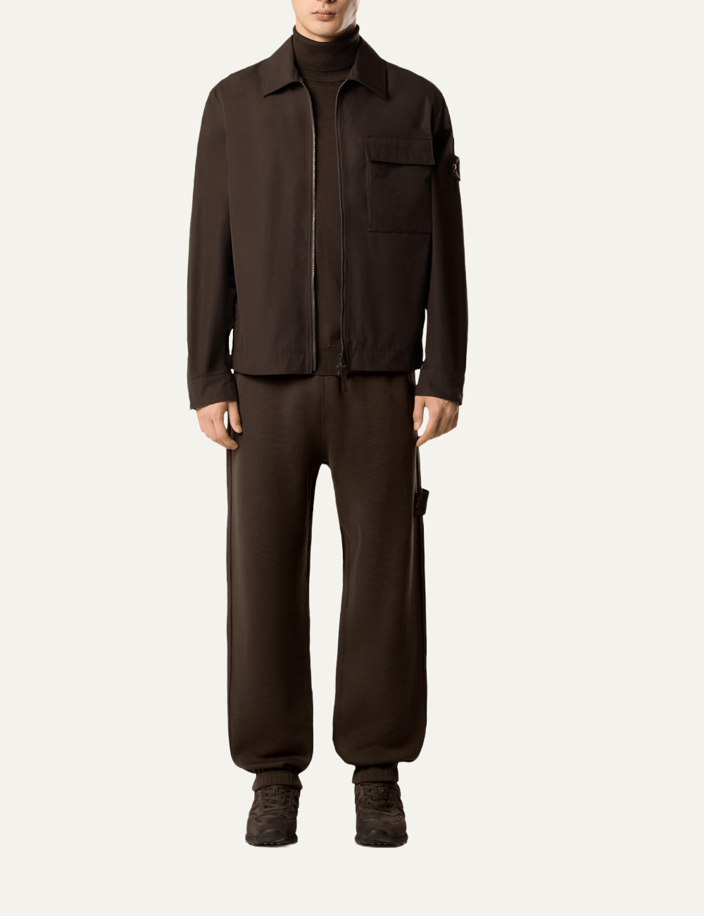 STONE ISLAND GHOST WATERPROOF COTTON CANVAS SHIRT