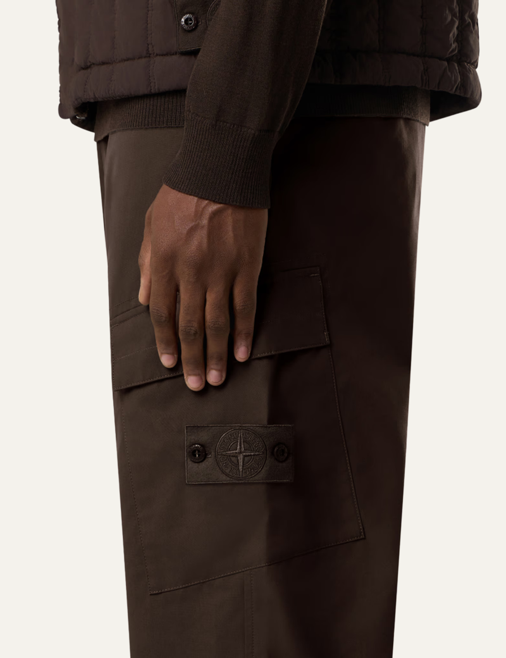 STONE ISLAND TROUSERS BROWN