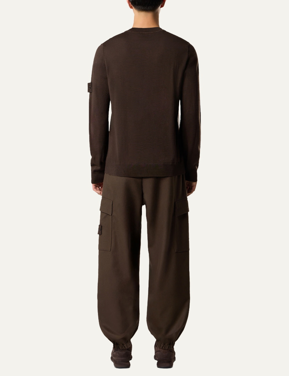 STONE ISLAND CREW NECK BROWN