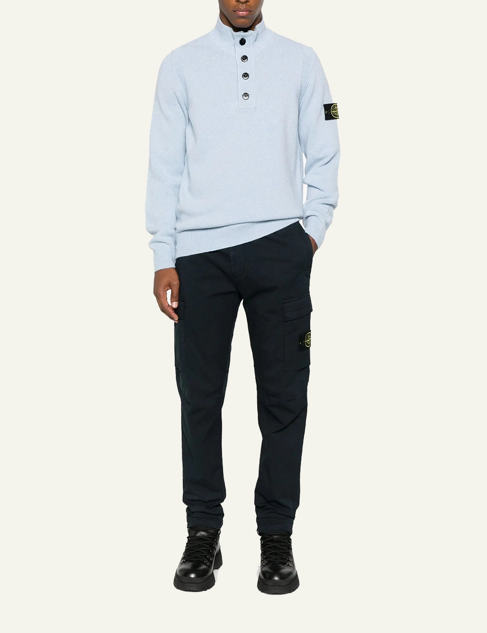 STONE ISLAND TROUSERS BLACK