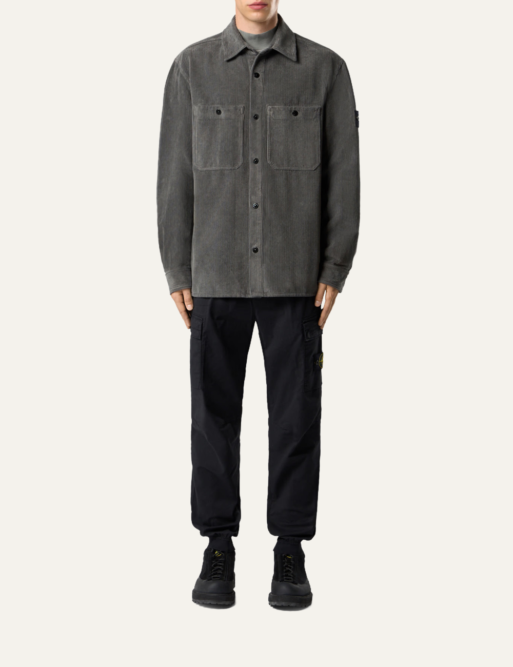 STONE ISLAND TROUSERS BLACK