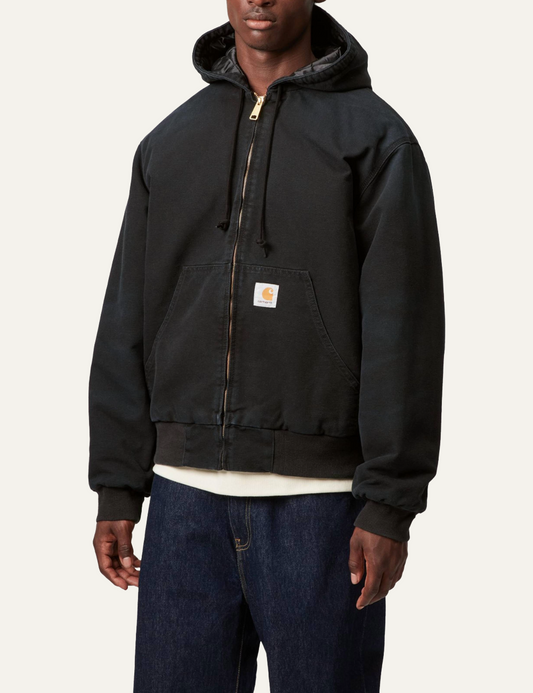 CARHARTT WIP OG ACTIVE JACKET BLACK STONE CANVAS