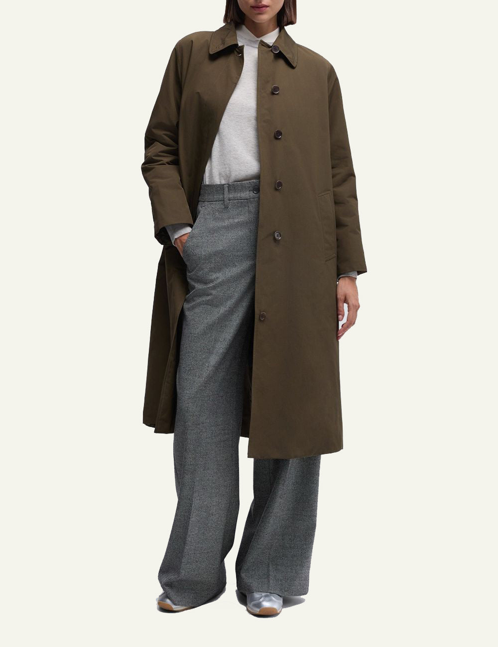 ASPESI MARGARITA COTTON BLEND CANVAS COAT